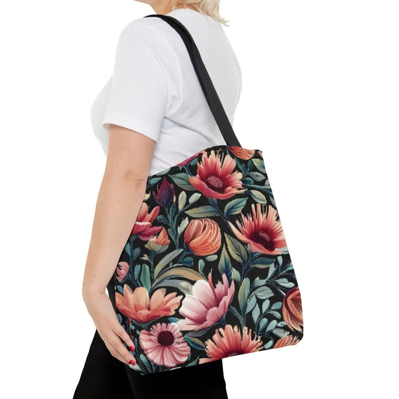 Turn Heads with the Dipaliz Floral Print Tote Bag - Medium Bags