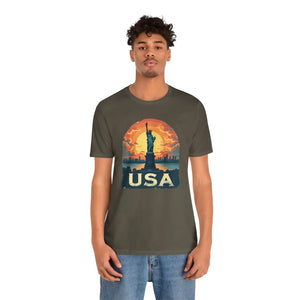 Bold Unisex Jersey - Usa Sunset Design - Dipaliz - T-shirts