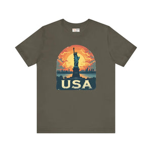 Bold Unisex Jersey - Usa Sunset Design - Dipaliz - T-shirts