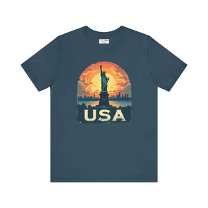 Bold Unisex Jersey - Usa Sunset Design - Dipaliz - T-shirts