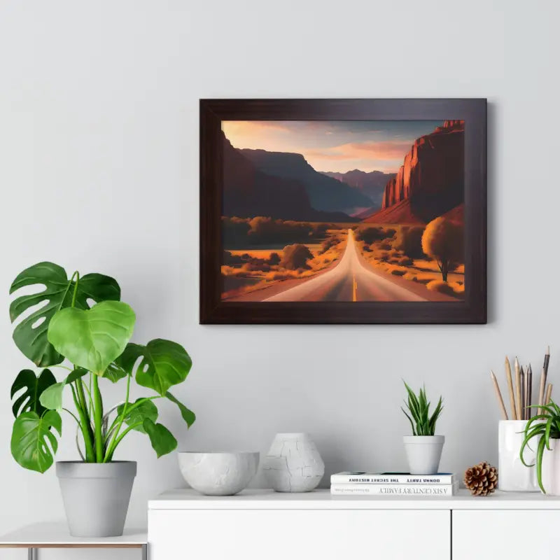 Breathtaking Utah Landscape in Framed Horizontal Poster