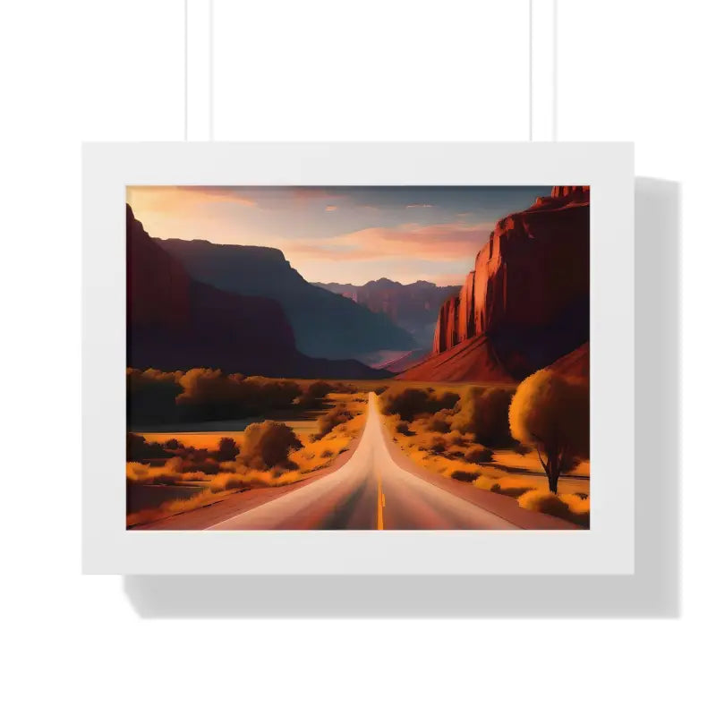 Breathtaking Utah Landscape in Framed Horizontal Poster - 16″ x 12″ / White