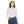 Delicate Blue Floral V-neck Blouse - Soft Knit Top - Dipaliz - T-shirts - Xs