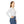 Delicate Blue Floral V-neck Blouse - Soft Knit Top - Dipaliz - T-shirts - Xs