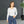 Delicate Blue Floral V-neck Blouse - Soft Knit Top - Dipaliz - T-shirts - Xs