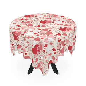 Heart Pattern Tablecloth - Cozy Breakfast Joy - Dipaliz - one Size / White - Tablecloths