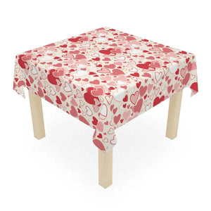 Heart Pattern Tablecloth - Cozy Breakfast Joy - Dipaliz - one Size / White - Tablecloths