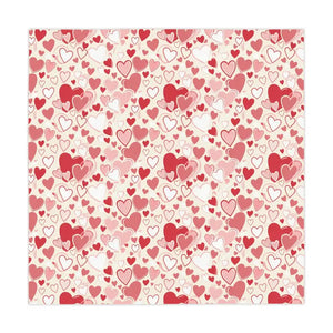 Heart Pattern Tablecloth - Cozy Breakfast Joy - Dipaliz - one Size / White - Tablecloths