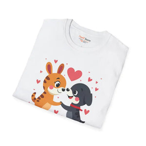 Adorable Valentine’s Day Dogs Unisex Softstyle Tee - Dipaliz - T-shirts