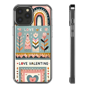 Vibrant Hearts Clear Phone Case - Valentine’s Day - Dipaliz - Mobile Cases