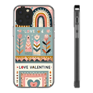 Vibrant Hearts Clear Phone Case - Valentine’s Day - Dipaliz - Mobile Cases