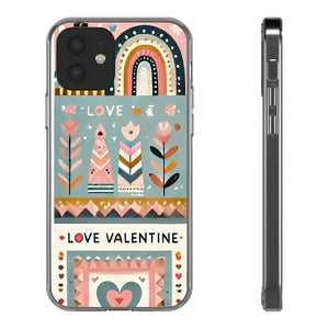 Vibrant Hearts Clear Phone Case - Valentine’s Day - Dipaliz - Mobile Cases