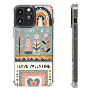 Vibrant Hearts Clear Phone Case - Valentine’s Day - Dipaliz - Mobile Cases