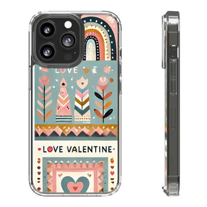Vibrant Hearts Clear Phone Case - Valentine’s Day - Dipaliz - Mobile Cases