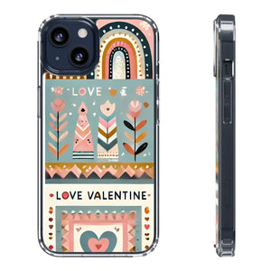 Vibrant Hearts Clear Phone Case - Valentine’s Day - Dipaliz - Mobile Cases