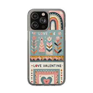 Vibrant Hearts Clear Phone Case - Valentine’s Day - Dipaliz - Mobile Cases