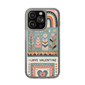 Vibrant Hearts Clear Phone Case - Valentine’s Day - Dipaliz - Mobile Cases