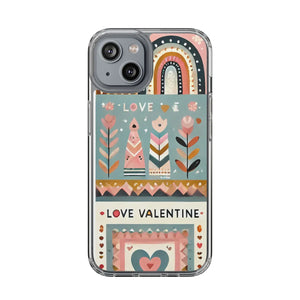 Vibrant Hearts Clear Phone Case - Valentine’s Day - Dipaliz - Mobile Cases