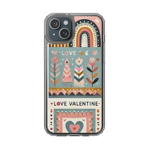 Vibrant Hearts Clear Phone Case - Valentine’s Day - Dipaliz - Mobile Cases