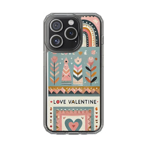 Vibrant Hearts Clear Phone Case - Valentine’s Day - Dipaliz - Mobile Cases