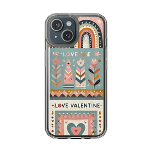 Vibrant Hearts Clear Phone Case - Valentine’s Day - Dipaliz - Mobile Cases