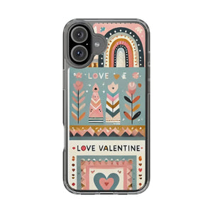Vibrant Hearts Clear Phone Case - Valentine’s Day - Dipaliz - Mobile Cases