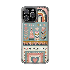 Vibrant Hearts Clear Phone Case - Valentine’s Day - Dipaliz - Mobile Cases