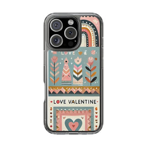 Vibrant Hearts Clear Phone Case - Valentine’s Day - Dipaliz - Mobile Cases