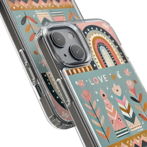 Valentine’s Day Hearts Clear Phone Case - Elegant Durable - Dipaliz - Mobile Cases