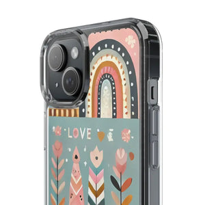 Valentine’s Day Hearts Clear Phone Case - Elegant Durable - Dipaliz - Mobile Cases
