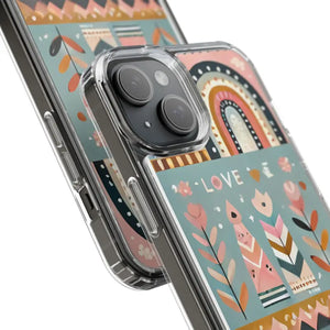 Valentine’s Day Hearts Clear Phone Case - Elegant Durable - Dipaliz - Mobile Cases