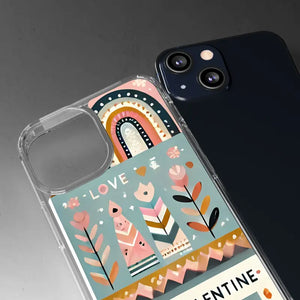 Valentine’s Day Hearts Clear Phone Case - Elegant Durable - Dipaliz - Mobile Cases