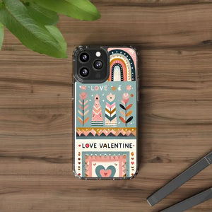 Valentine’s Day Hearts Clear Phone Case - Elegant Durable - Dipaliz - Mobile Cases