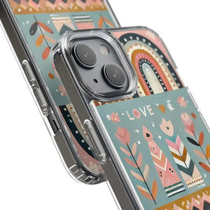 Valentine’s Day Hearts Clear Phone Case - Elegant Durable - Dipaliz - Mobile Cases