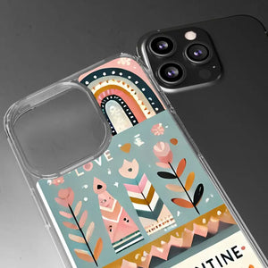 Valentine’s Day Hearts Clear Phone Case - Elegant Durable - Dipaliz - Mobile Cases