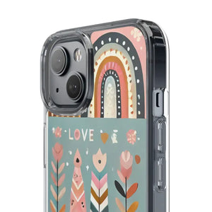 Valentine’s Day Hearts Clear Phone Case - Elegant Durable - Dipaliz - Mobile Cases