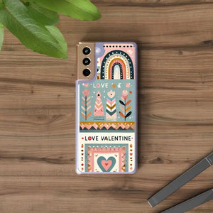 Valentine’s Day Hearts Clear Phone Case - Elegant Durable - Dipaliz - Mobile Cases