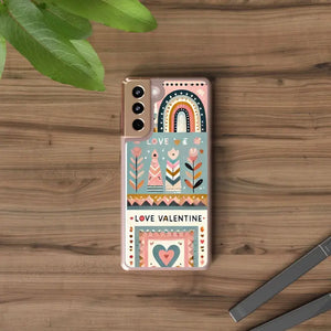 Valentine’s Day Hearts Clear Phone Case - Elegant Durable - Dipaliz - Mobile Cases