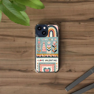 Valentine’s Day Hearts Clear Phone Case - Elegant Durable - Dipaliz - Mobile Cases