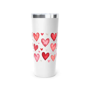 Heart Tumbler Gift - Insulated Travel Mug with Copper Vacuum - Dipaliz - 22oz / White - Tumblers