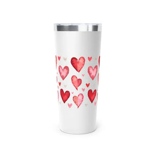 Heart Tumbler Gift - Insulated Travel Mug with Copper Vacuum - Dipaliz - 22oz / White - Tumblers