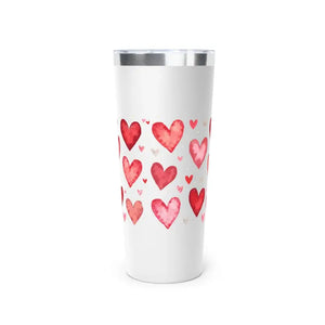 Heart Tumbler Gift - Insulated Travel Mug with Copper Vacuum - Dipaliz - 22oz / White - Tumblers