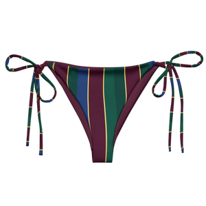 Recycled String Bikini Varsity Stripe Swim - Dipaliz - Classic Bikinis - Xs