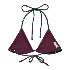 Varsity Stripe Recycled String Bikini Top | Upf50+ Padded - Swimwear Tops - Xs