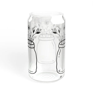 Trendy Wildflower Sipper Glass - 16oz Tritan Straw - Dipaliz - Tumblers