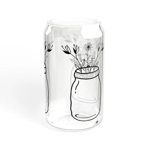 Trendy Wildflower Sipper Glass - 16oz Tritan Straw - Dipaliz - Tumblers