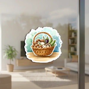Vegetable Basket Sticker Cute Farm-to-table Kiss-cut for Laptops Water Bottles & Notebooks - Decorative Stickers