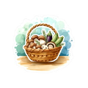 Vegetable Basket Sticker Cute Farm-to-table Kiss-cut for Laptops Water Bottles & Notebooks - Decorative Stickers