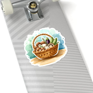 Vegetable Basket Sticker Cute Farm-to-table Kiss-cut for Laptops Water Bottles & Notebooks - Decorative Stickers