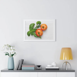 Vegetables Tomato and Basil Gallery Canvas Wraps - Dipaliz - Posters Prints & Visual Artwork
